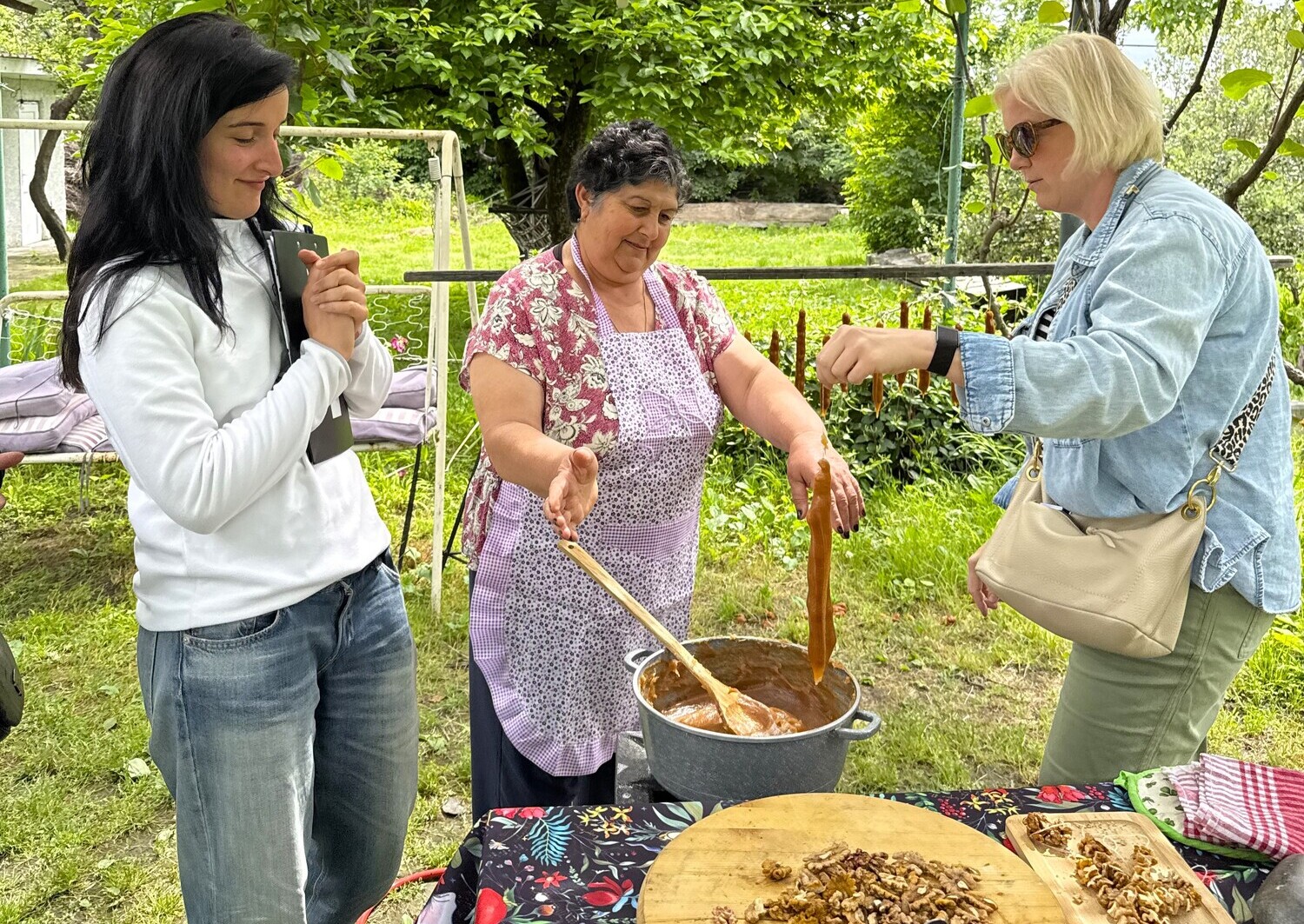 Churchkhela Making, at local family Churchkhela Making, at local family