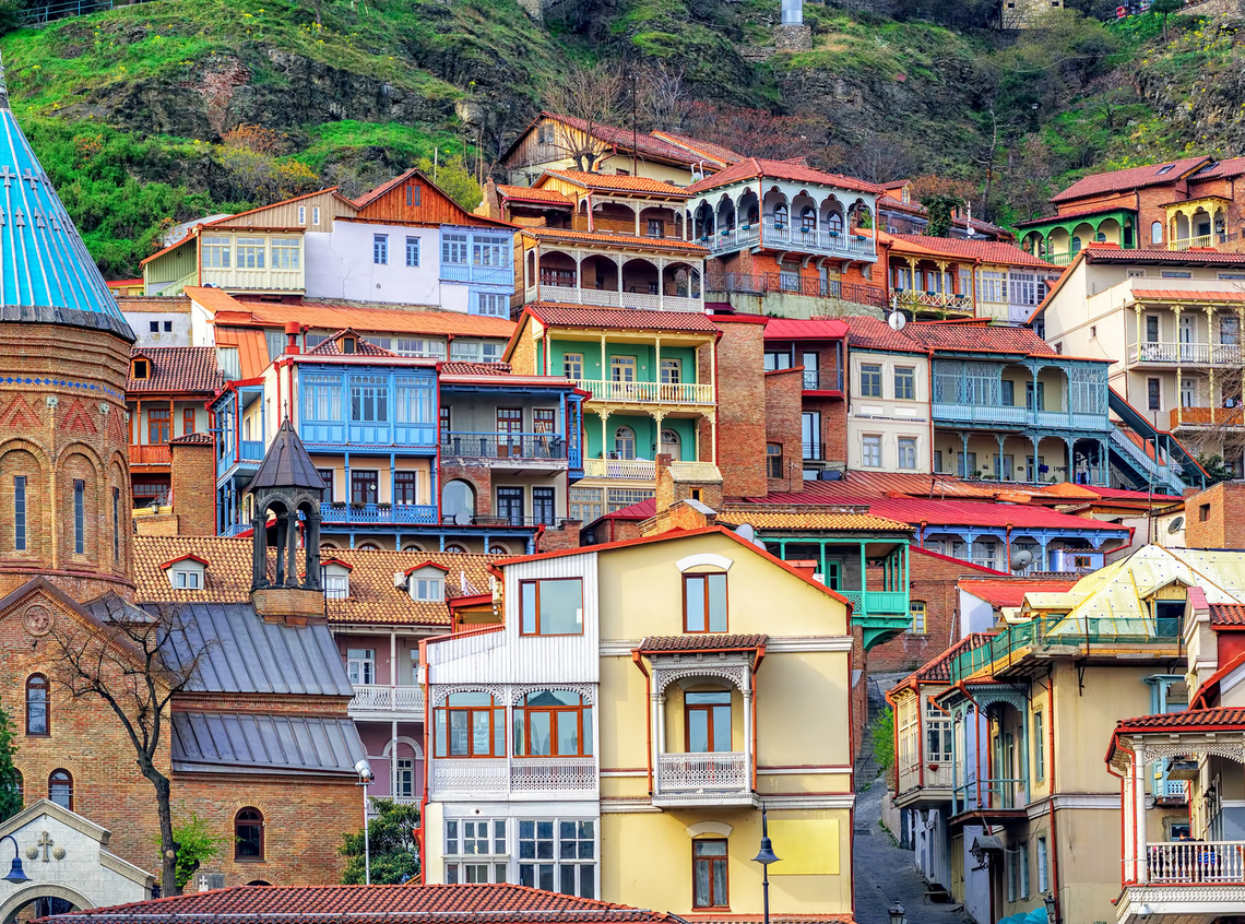 Tiflis bunte Balkone